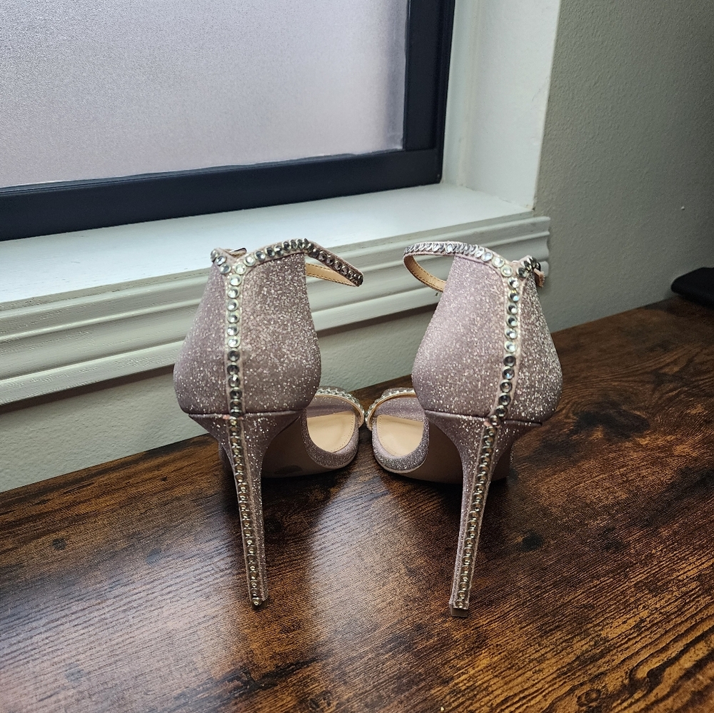 Pink Sparkle/ Rhinestone Pump - Picture 3 of 5